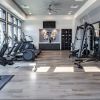 a gym with exercise equipment